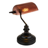 TISCHLEUCHTE 25/19/36 cm   - Klar/Kupferfarben, KONVENTIONELL, Glas/Metall (25/19/36cm) - Globo