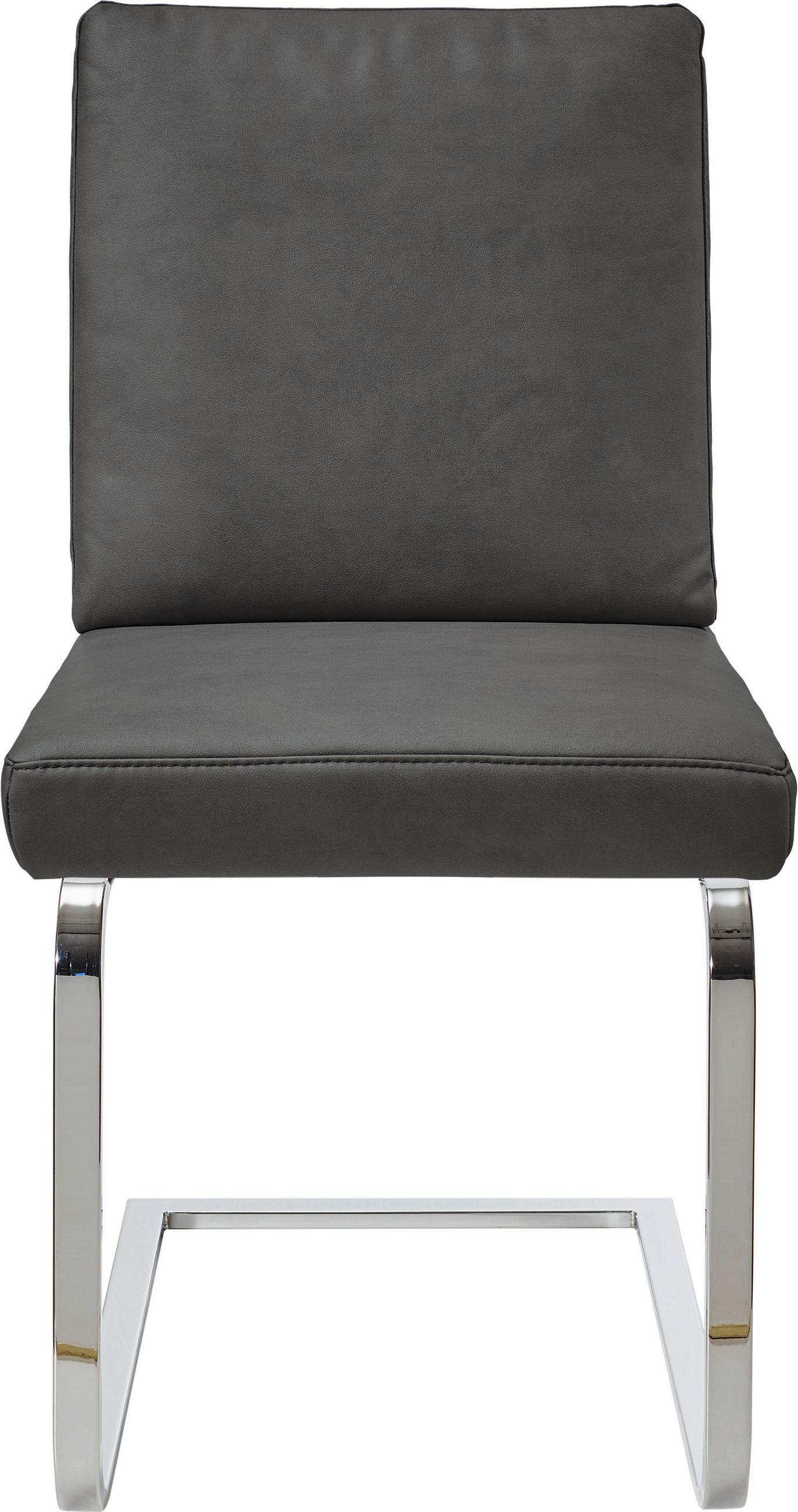 SCHWINGSTUHL  in Stahl Mikrofaser  - Chromfarben/Graphitfarben, Design, Textil/Metall (46/92/60cm) - Dieter Knoll