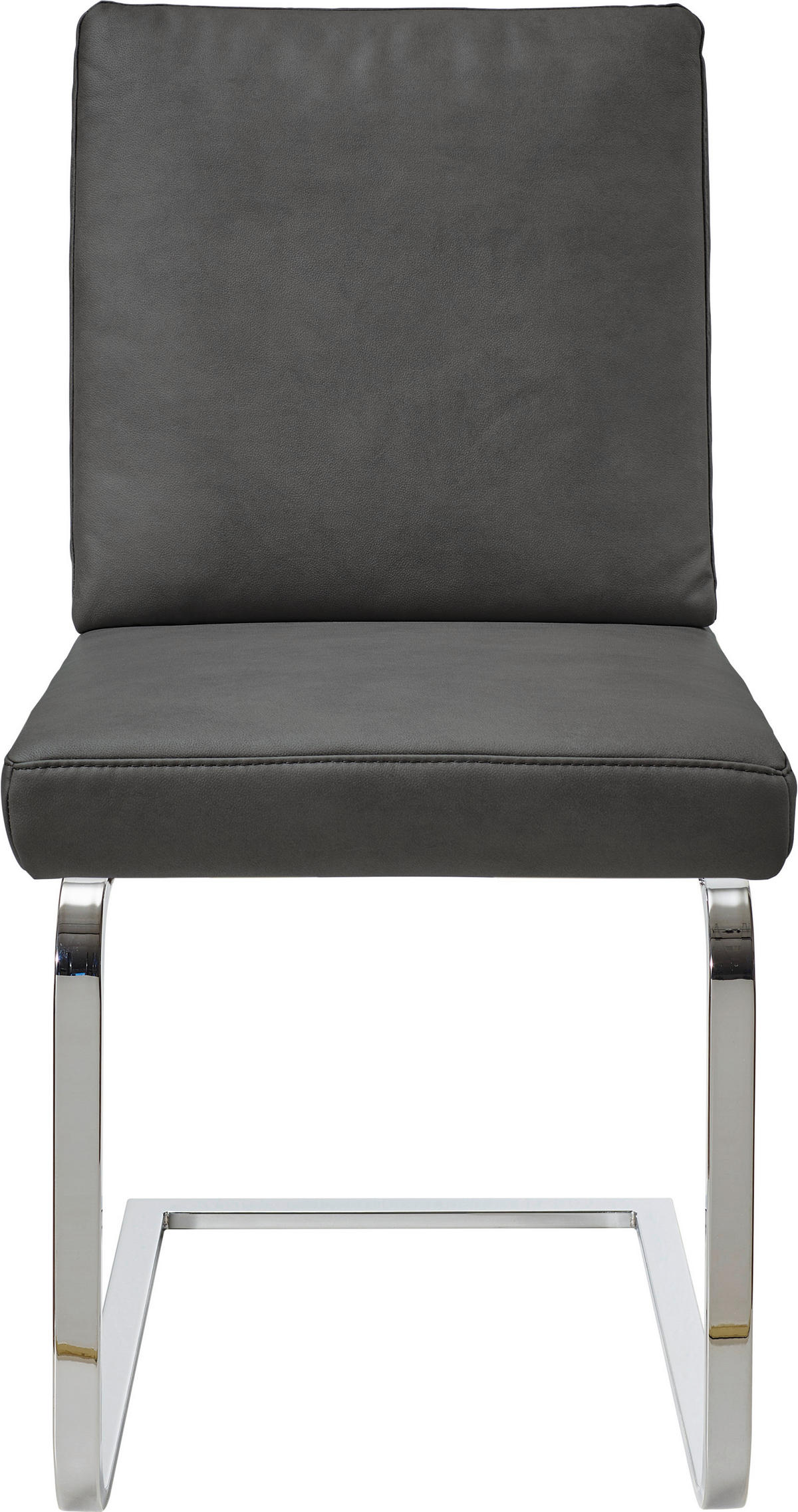 SCHWINGSTUHL  in Stahl Mikrofaser  - Chromfarben/Graphitfarben, Design, Textil/Metall (46/92/60cm) - Dieter Knoll