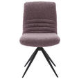 STUHL - Rotbraun/Weinrot, Design, Textil/Metall (50/93/69cm) - Dieter Knoll