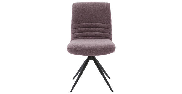 STUHL - Rotbraun/Weinrot, Design, Textil/Metall (50/93/69cm) - Dieter Knoll