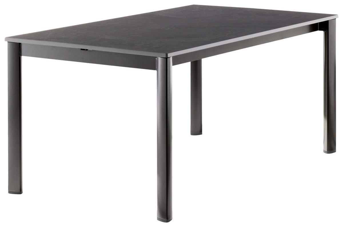 GARTENTISCH 165-285/95/75 cm Metall, Kunststoff rechteckig  - Anthrazit/Grau, Basics, Kunststoff/Metall (165-285/95/75cm) - Sieger