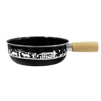 FONDUEPFANNE Heidi Cheese Line: Alpen  - Weiss/Schwarz, Basics, Metall (23cm) - Heidi Cheese Line