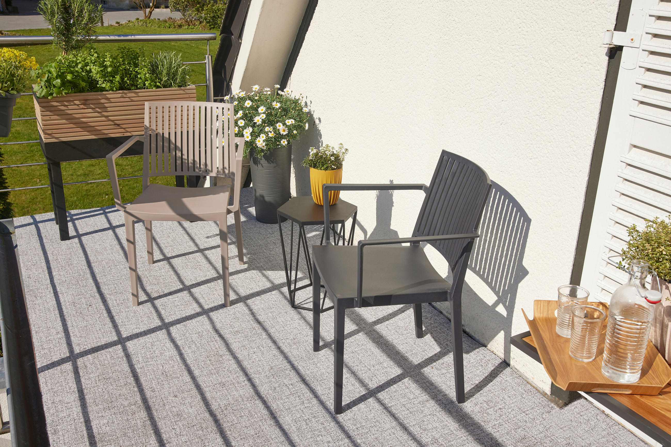 STAPELSTUHL Anthrazit  - Anthrazit, Basics, Kunststoff (57/80/56cm) - Siena Garden