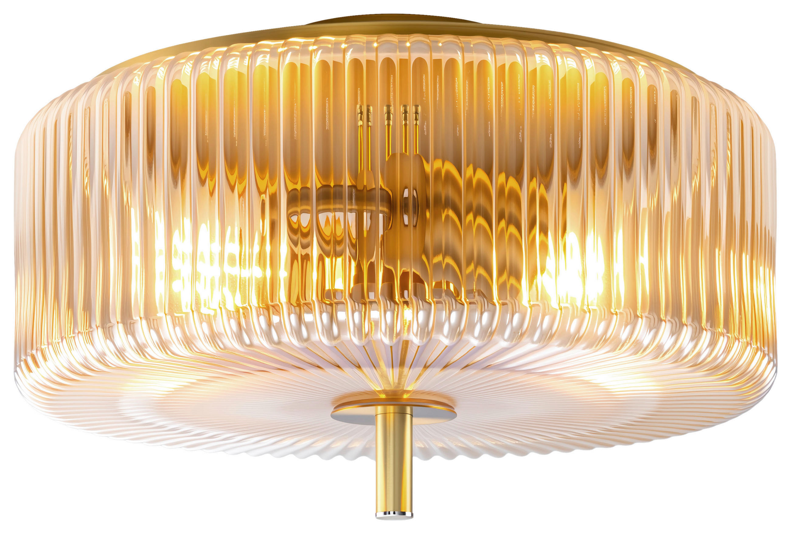 DECKENLEUCHTE  30/18 cm    - Bernsteinfarben, Trend, Glas/Metall (30/18cm) - Collet's Monde