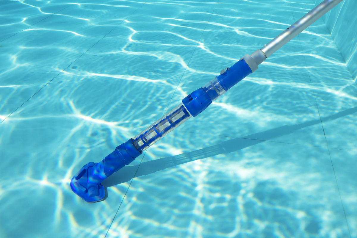 POOLSAUGER Aqua Surge 58649  - Blau/Silberfarben, Basics, Kunststoff/Metall (264/9,6/16,8cm) - Bestway