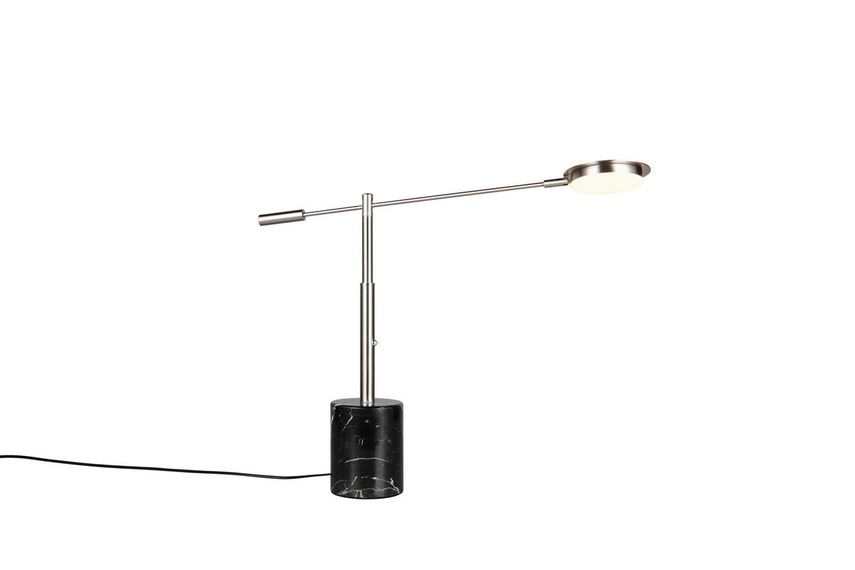 LED-TISCHLEUCHTE Fiore   - Schwarz/Nickelfarben, KONVENTIONELL, Stein/Metall (65/12/47cm) - Trio Leuchten