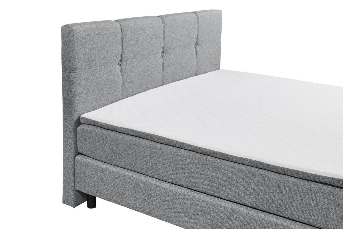 BOXSPRINGBETT 180/200 cm  in Grau  - Grau, MODERN, Holzwerkstoff/Textil (180/200cm) - MID.YOU