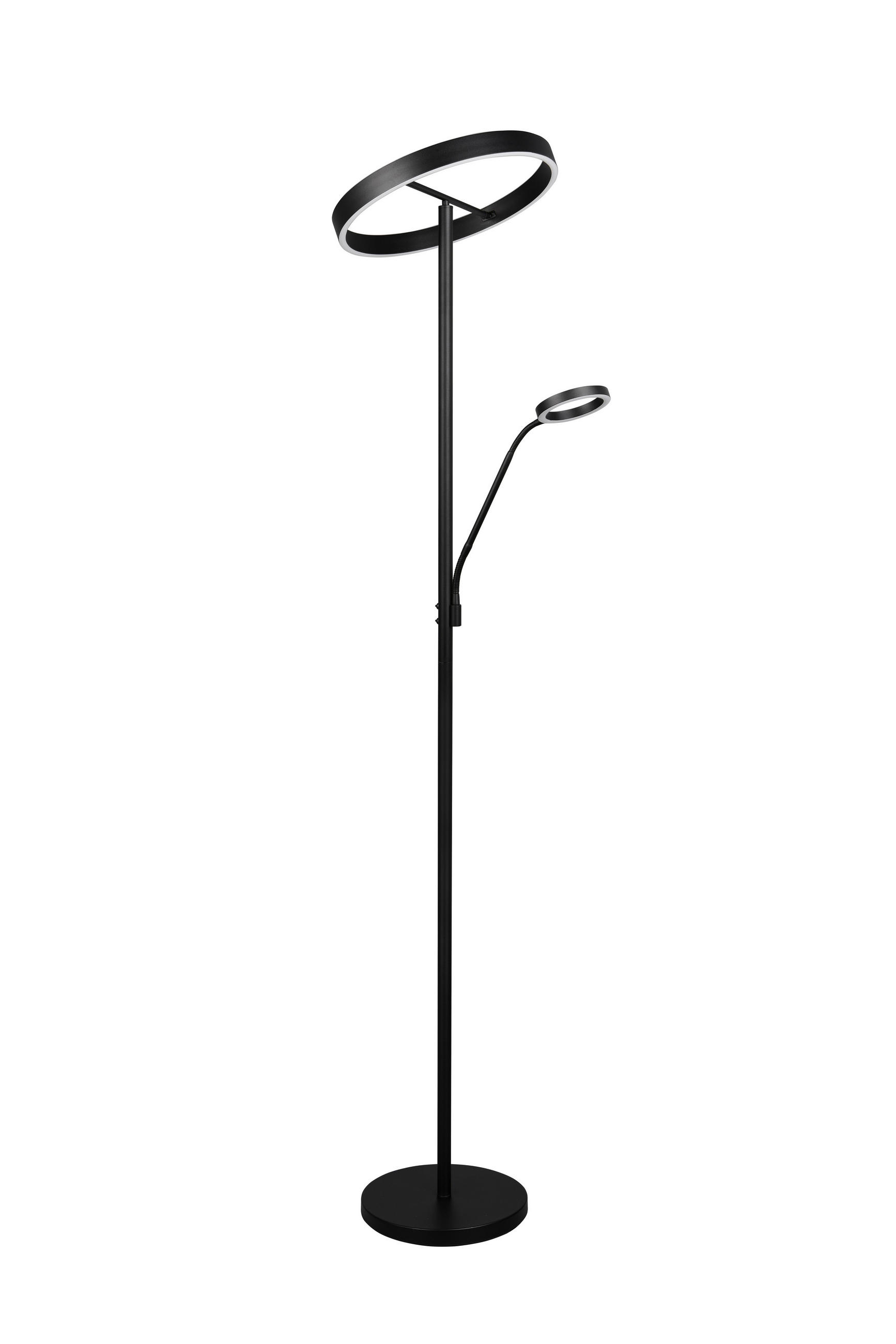 LED-STEHLEUCHTE 40/180 cm    - Schwarz, Design, Metall (40/180cm) - Trio Leuchten