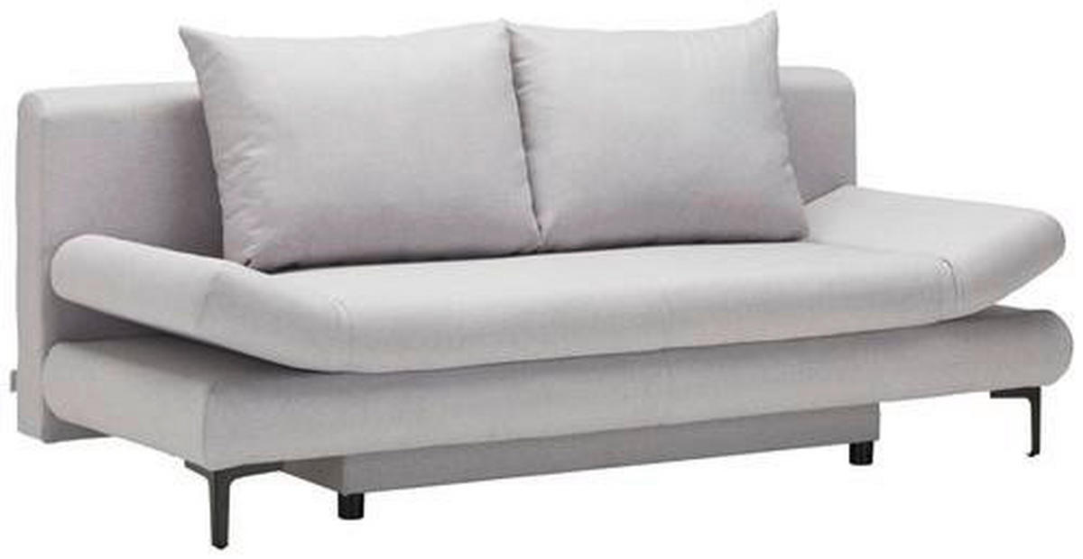 BÄDDSOFFA i flatväv ljusgrå  - ljusgrå/svart, Modern, textil (191/42-76/86cm) - MID.YOU