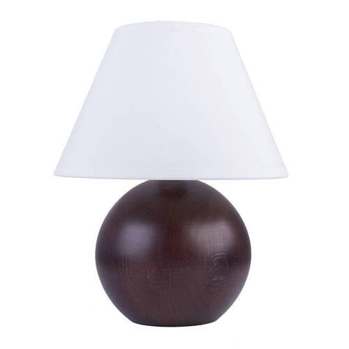 TISCHLEUCHTE 20/27 cm   - Wengefarben, KONVENTIONELL, Holz (20/27cm)