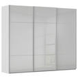 SCHWEBETÜRENSCHRANK 301/223/68 cm 3-türig Grau  - Alufarben/Grau, KONVENTIONELL, Glas/Holzwerkstoff (301/223/68cm) - Novel