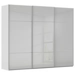 SCHWEBETÜRENSCHRANK 242/223/68 cm 3-türig Grau  - Alufarben/Grau, KONVENTIONELL, Glas/Holzwerkstoff (242/223/68cm) - Novel