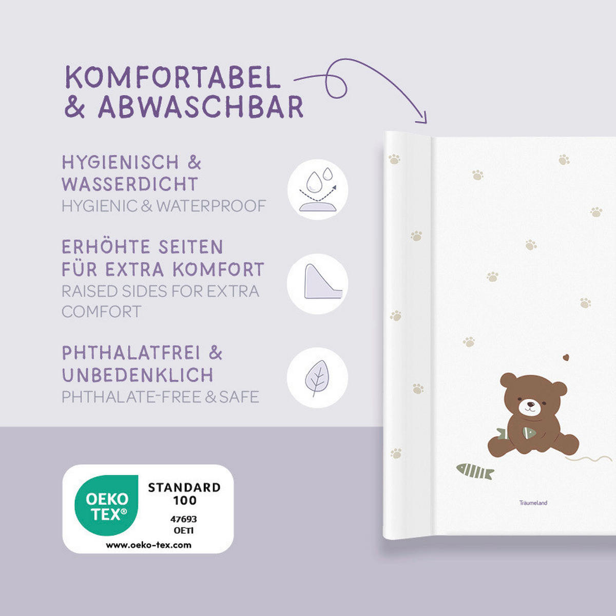 WICKELAUFLAGE Patita  - Multicolor, Basics, Kunststoff (50/70/5cm) - Träumeland