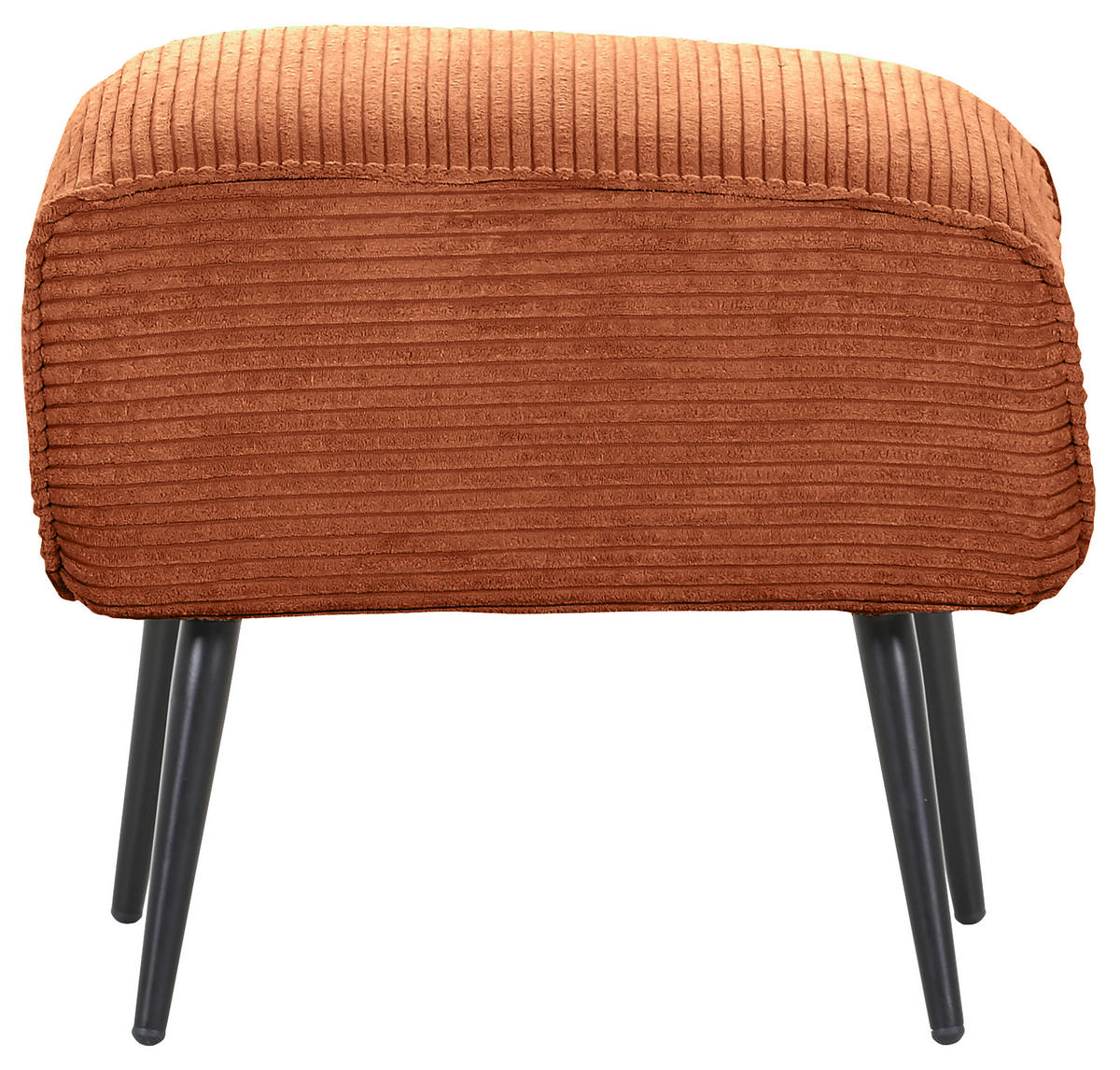 HOCKER in Textil Kupferfarben  - Schwarz/Kupferfarben, Design, Textil/Metall (60/49/53cm) - Landscape