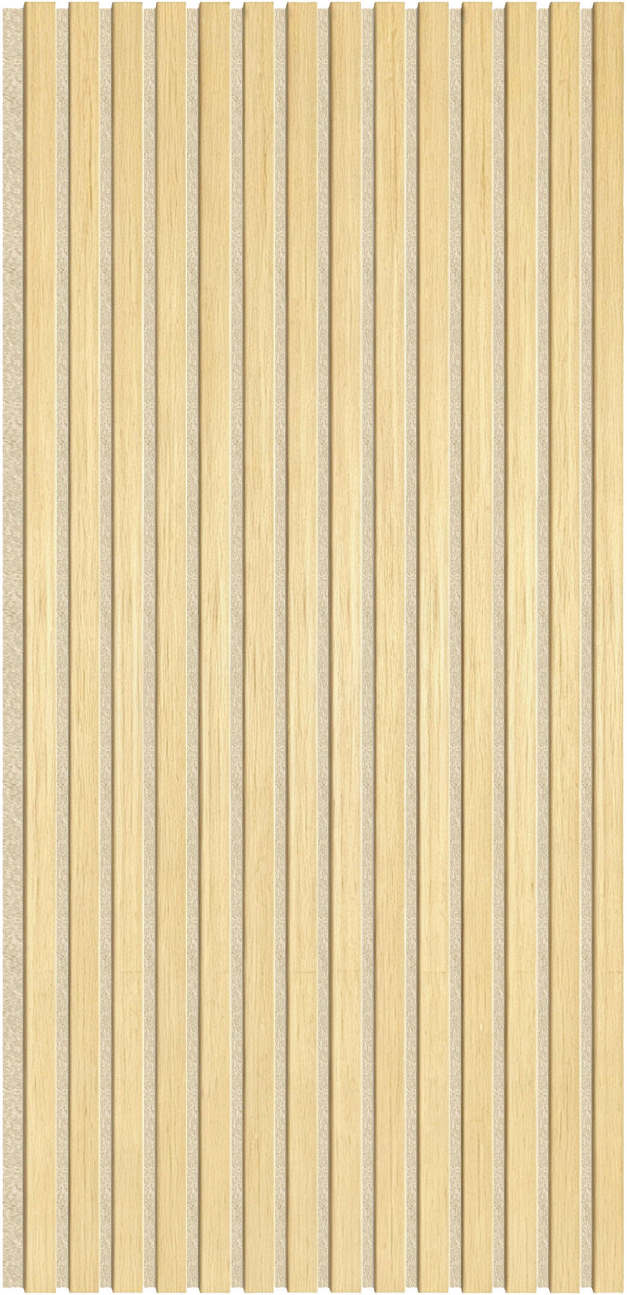 AKUSTIKPANEEL Echtholz Lean  - Eichefarben/Beige, KONVENTIONELL, Holz/Kunststoff (120/56/1.6cm) - Novel