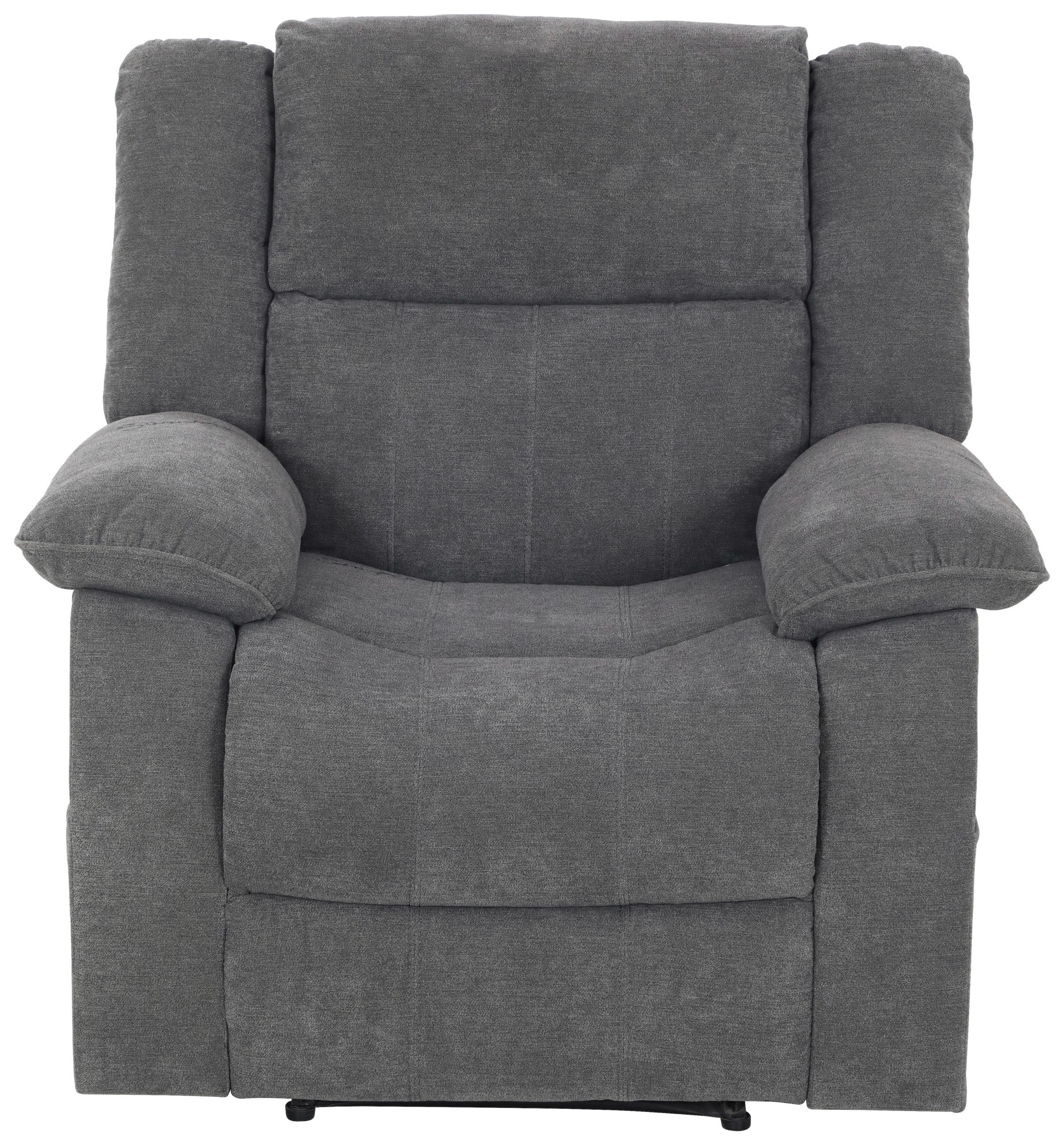 RECLINERFÅTÖLJ i vävt tyg grå  - svart/grå, Basics, textil/plast (94/101/90cm) - P & B