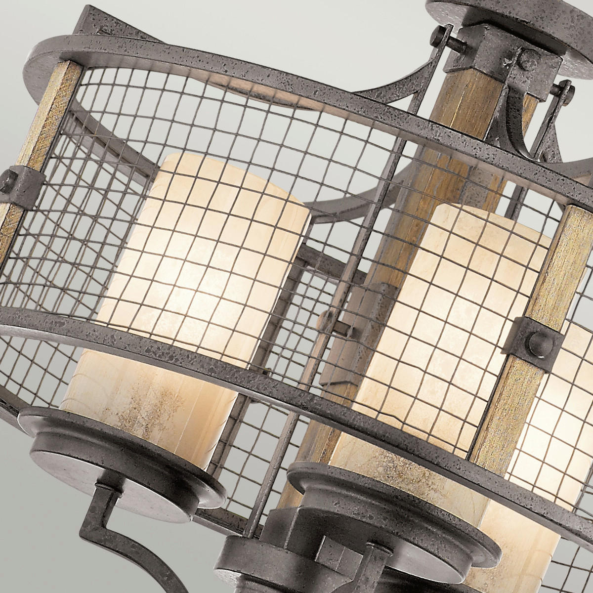 KRONLEUCHTER 45.1/50.5 cm    - Dunkelgrau, Konventionell, Glas/Metall (45.1/50.5cm) - Elstead Lighting