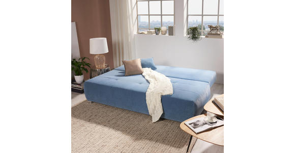 SCHLAFSOFA in Textil Hellgrau - Chromfarben/Hellgrau, Design, Kunststoff/Textil (212/72-90/108cm) - Hom`in