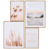 KUNSTDRUCK 67/65 cm  - Weiss/Eichefarben, Trend, Papier/Holzwerkstoff (67/65cm) - Monee