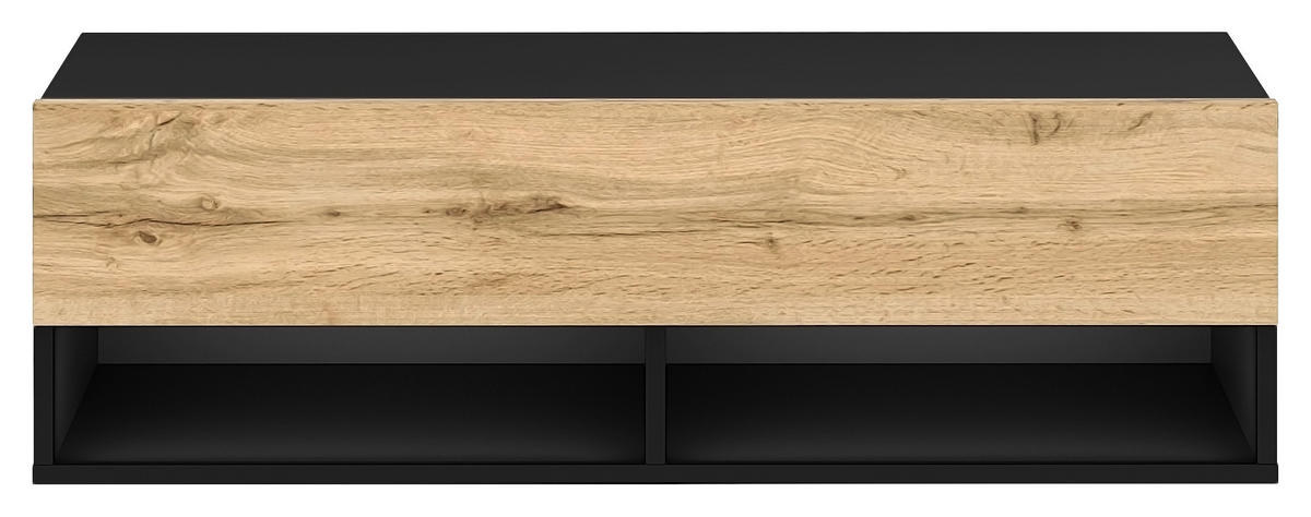 LOWBOARD DERBY  in 100/31,5/32,5 cm  - Eiche Wotan/Schwarz, Design, Holzwerkstoff (100/31,5/32,5cm) - Livetastic