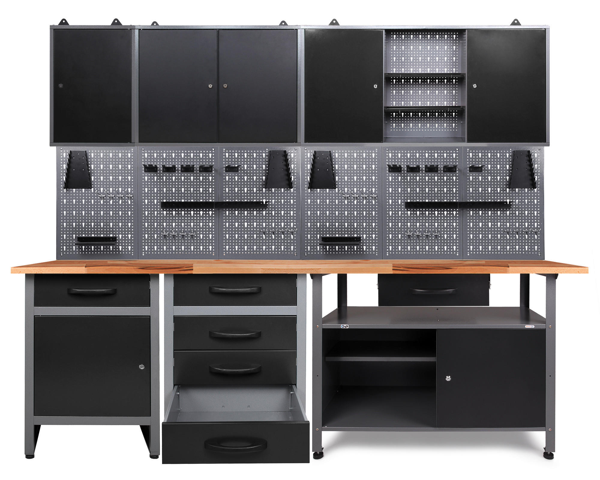 Werkbank-set Entdecker 3s B: 240 Cm Anthrazit/grau