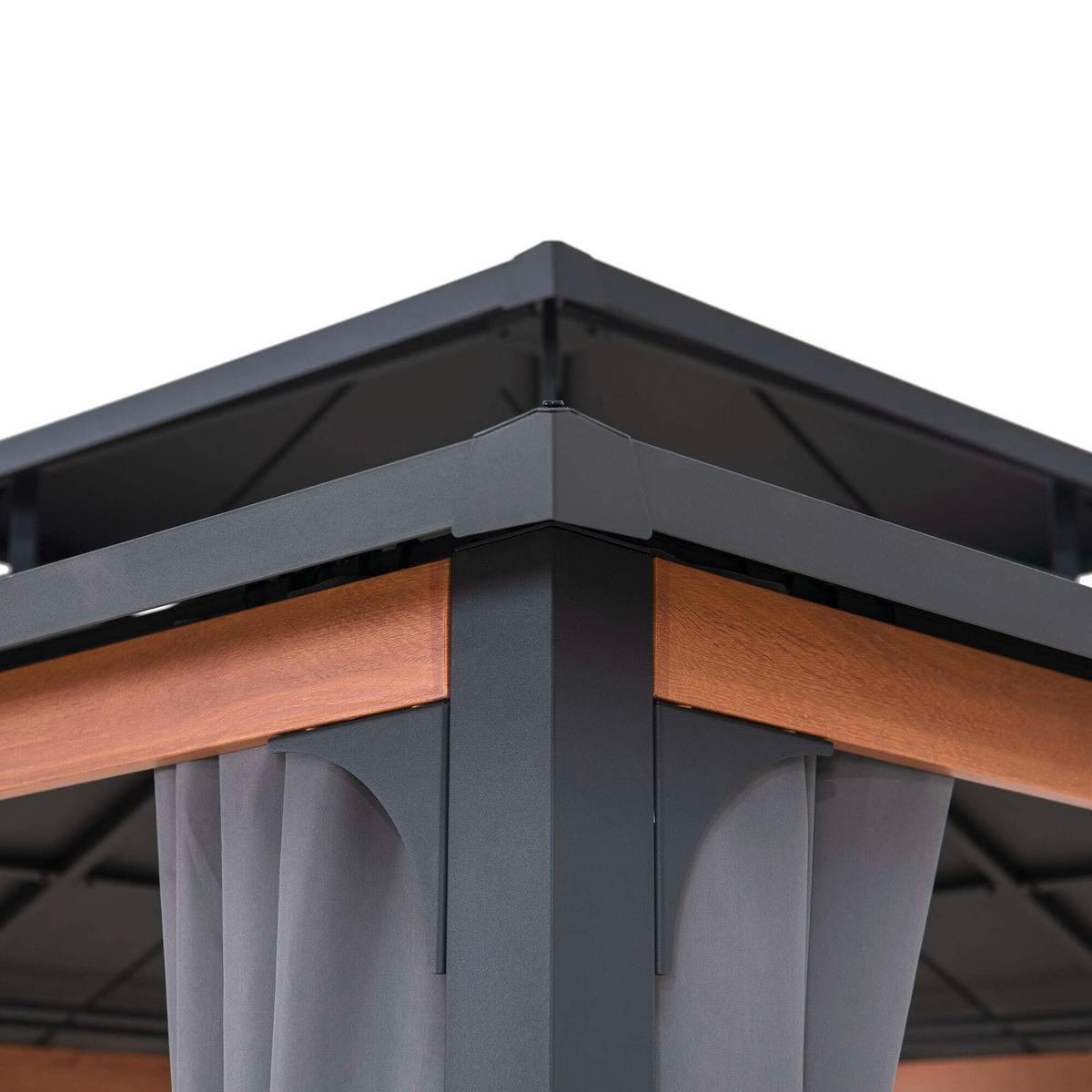 PAVILLON-SEITENTEIL   - Grau, Basics, Kunststoff (265/221cm) - Modante