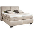 BOXSPRINGBETT 180/200 cm  in Beige  - Beige/Schwarz, KONVENTIONELL, Textil/Metall (180/200cm) - Dieter Knoll