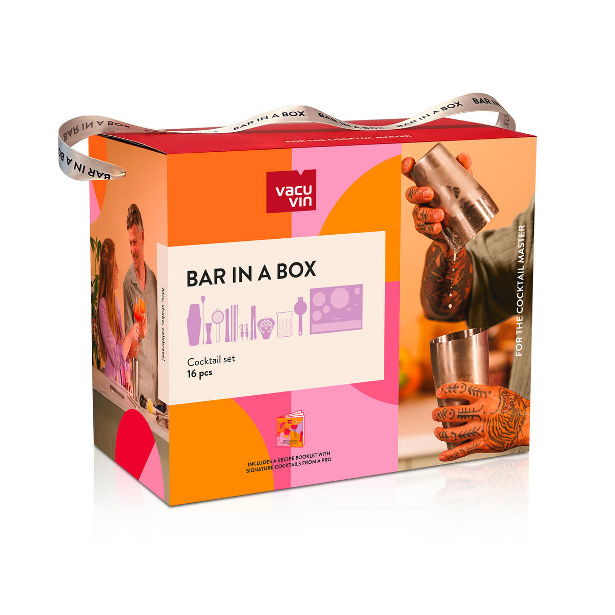 SET ZA KOKTAJLE - barve nerjavečega jekla, Basics, kovina (27/22,5/15cm) - Vacu Vin