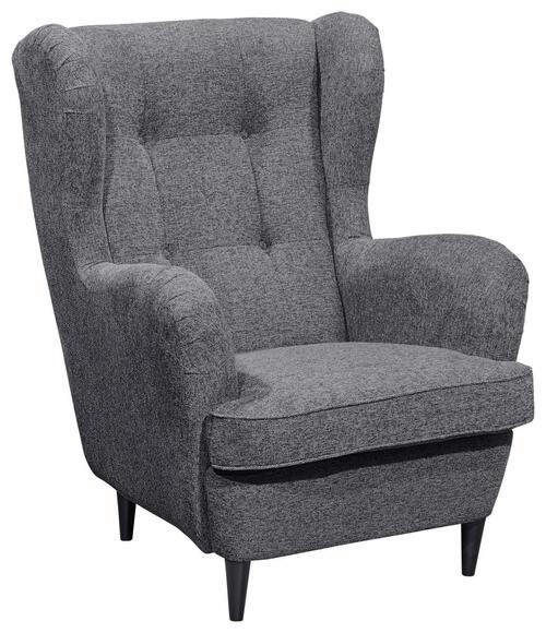 OHRENSESSEL Webstoff Anthrazit  - Anthrazit/Schwarz, Basics, Textil (78/102/98cm) - MID.YOU