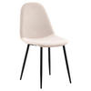 STOLSET 2 styck stål sammet  - beige/svart, Design, metall/textil (44/88/53cm) - Livetastic
