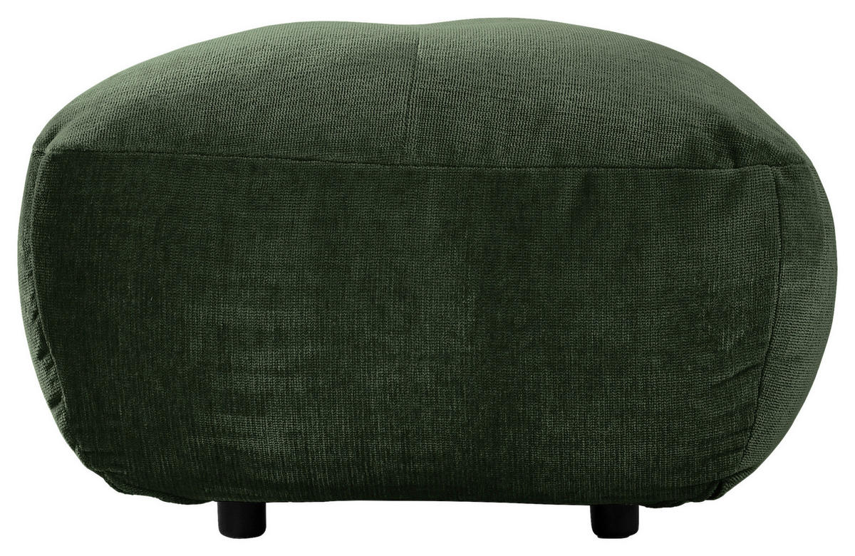 HOCKER in Textil Dunkelgrün  - Dunkelgrün/Schwarz, Modern, Kunststoff/Textil (102/46/65cm) - Trendmanufaktur