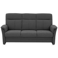 3-SITZER-SOFA Flachgewebe Dunkelgrau  - Dunkelgrau/Alufarben, Konventionell, Textil/Metall (194/100/89cm) - Beldomo Comfort