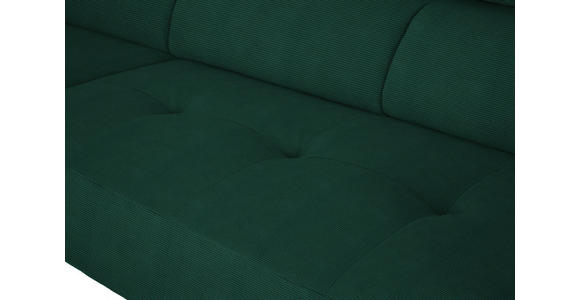 ECKSOFA in Feincord Waldgrün 205/280 cm - Waldgrün/Schwarz, Design, Textil/Metall (205/280cm) - Xora