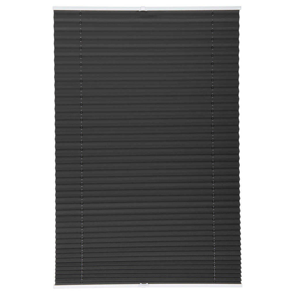 Plissee Verdunklung Anthrazit B:60 Cm, Ohne Bohren/verspannt