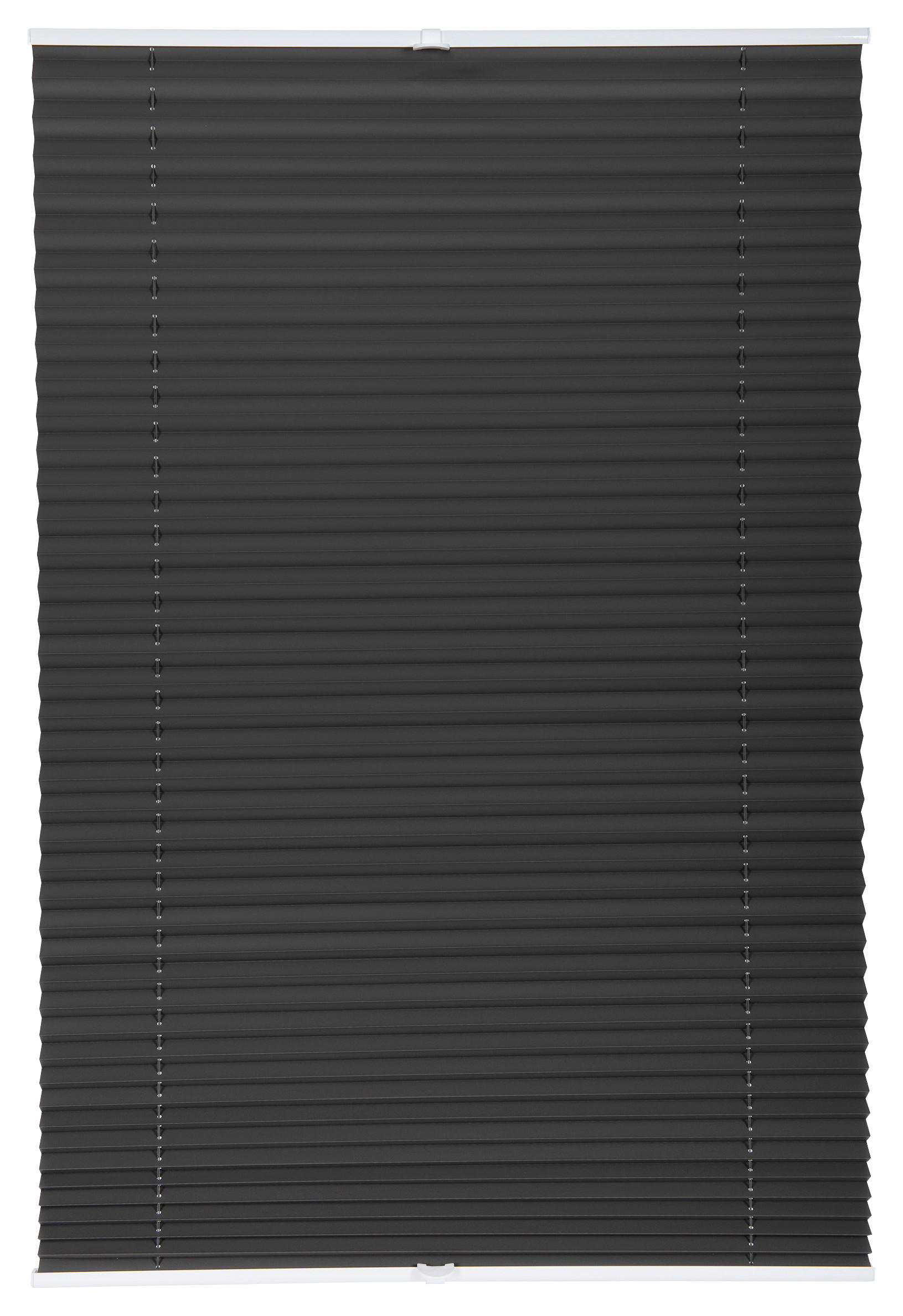 Plissee Verdunklung Anthrazit B:80 Cm, Ohne Bohren/verspannt