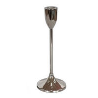 KERZENHALTER - Chromfarben/Nickelfarben, LIFESTYLE, Metall (8/22cm) - Ambia Home