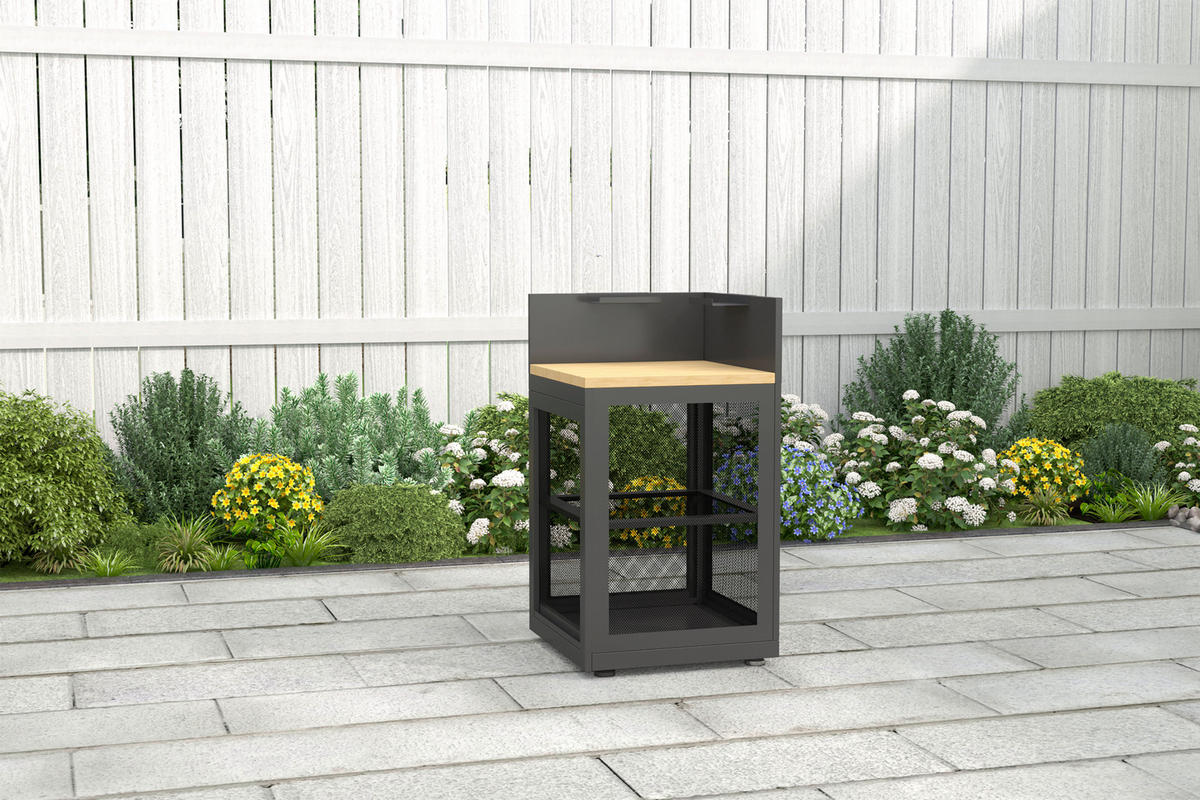 OUTDOORKÜCHENUNTERSCHRANK  - Anthrazit, Basics, Metall (60/110/60cm) - Gardenson