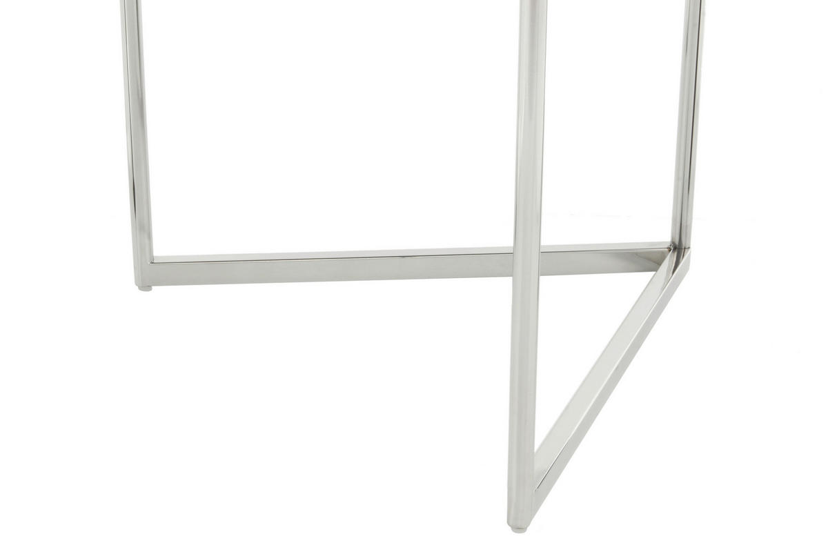 BEISTELLTISCH in Metall, Glas  - Silberfarben/Roségold, Design, Glas/Metall (55/50/50cm) - Kayoom