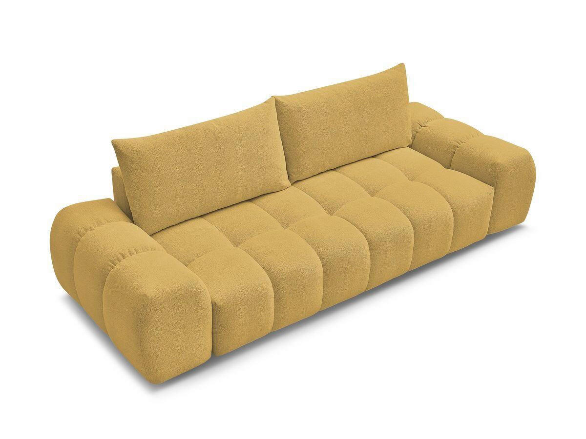 3-SITZER-SOFA EVEREST Flachgewebe Gelb  - Gelb/Schwarz, MODERN, Kunststoff/Textil (278/90/115cm)