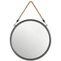 STENSKO OGLEDALO, 40/40/2 cm steklo, tekstil  - srebrne barve/črna, Trend, kovina/steklo (40/40/2cm) - Landscape