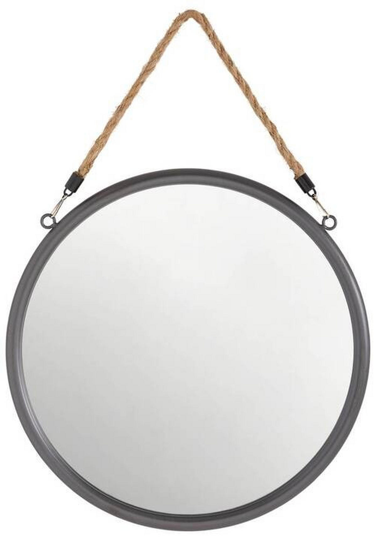 STENSKO OGLEDALO, 40/40/2 cm steklo, tekstil  - srebrne barve/črna, Trend, kovina/steklo (40/40/2cm) - Landscape