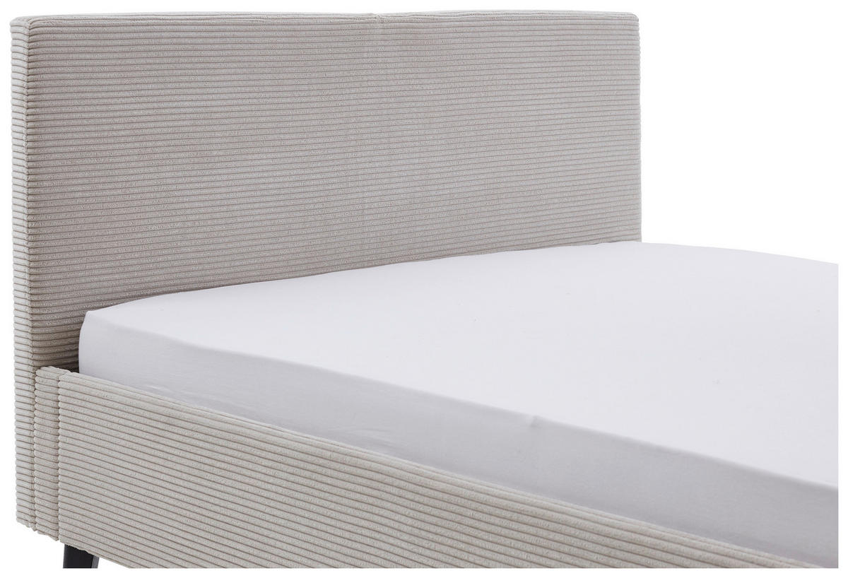 POLSTERBETT 140/200 cm  in Beige  - Beige/Schwarz, Basics, Holz/Textil (140/200cm) - Boxxx