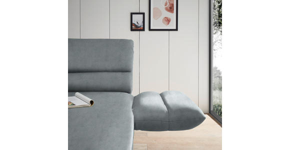 ECKSOFA  in Flachgewebe Hellblau  279-327/176-217 cm  - Schwarz/Hellblau, Design, Textil/Metall (279-327/176-217cm) - Dieter Knoll