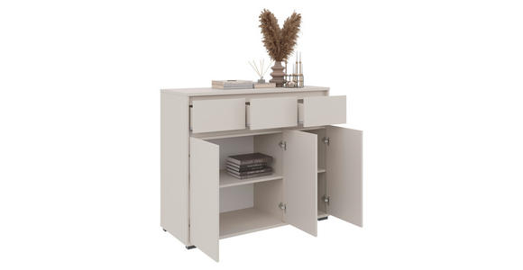 KOMMODE , 120/103/48 cm, 3 Schublade(n)  - Kaschmir/Anthrazit, Design, Holzwerkstoff/Kunststoff (120/103/48cm) - Carryhome