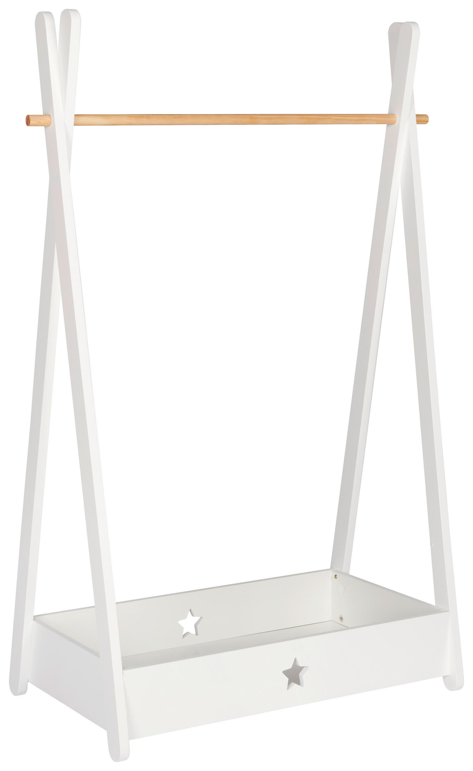 My Baby Lou Kleiderständer Natur, Weiß 43x126x73 cm