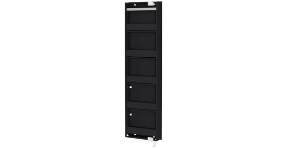 SCHUHSCHRANK 50/195/18 cm - Anthrazit, Design, Glas/Holzwerkstoff (50/195/18cm) - Xora