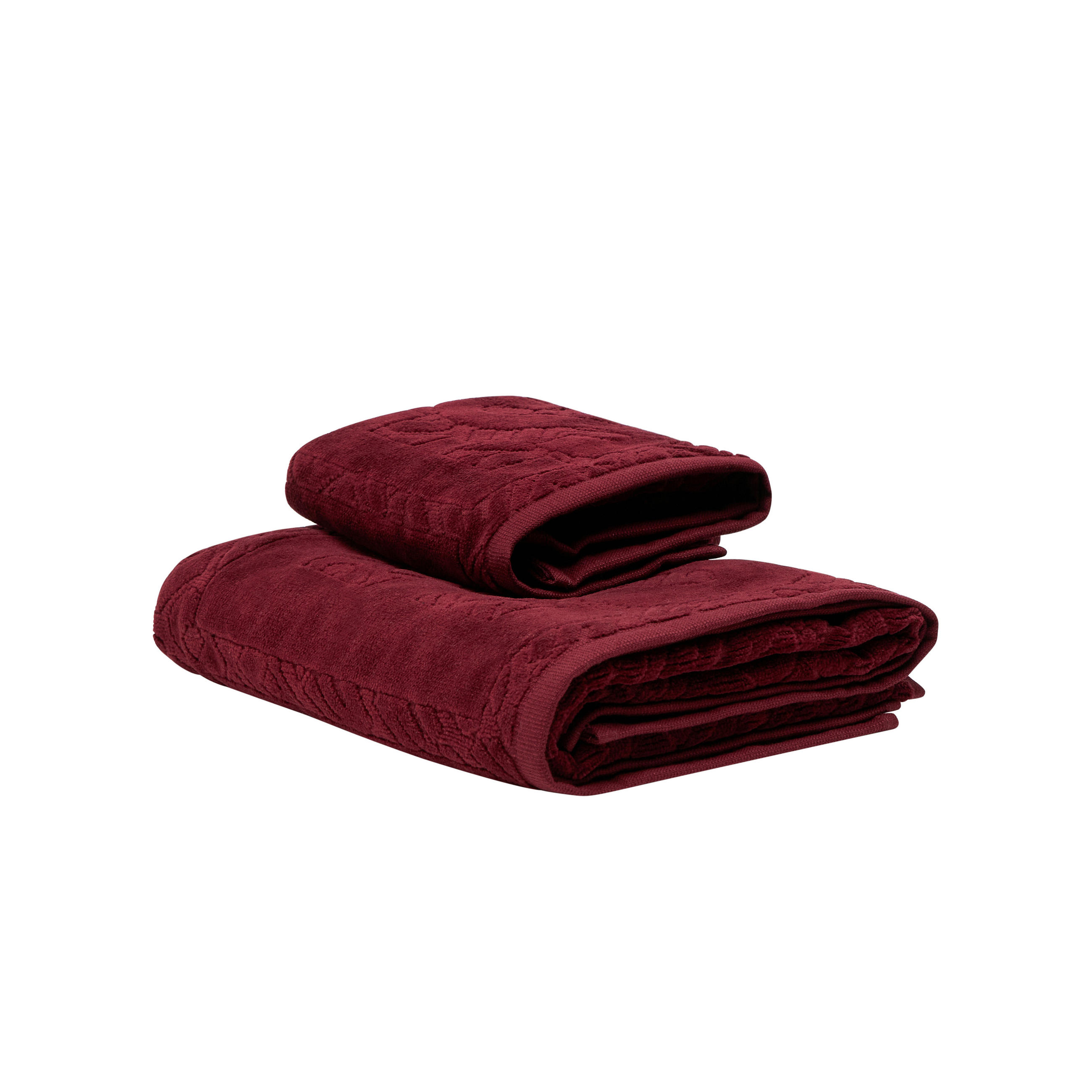 FROTTIERSET 3D LOGO Rot 2-teilig  - Rot, Basics, Textil - Diesel