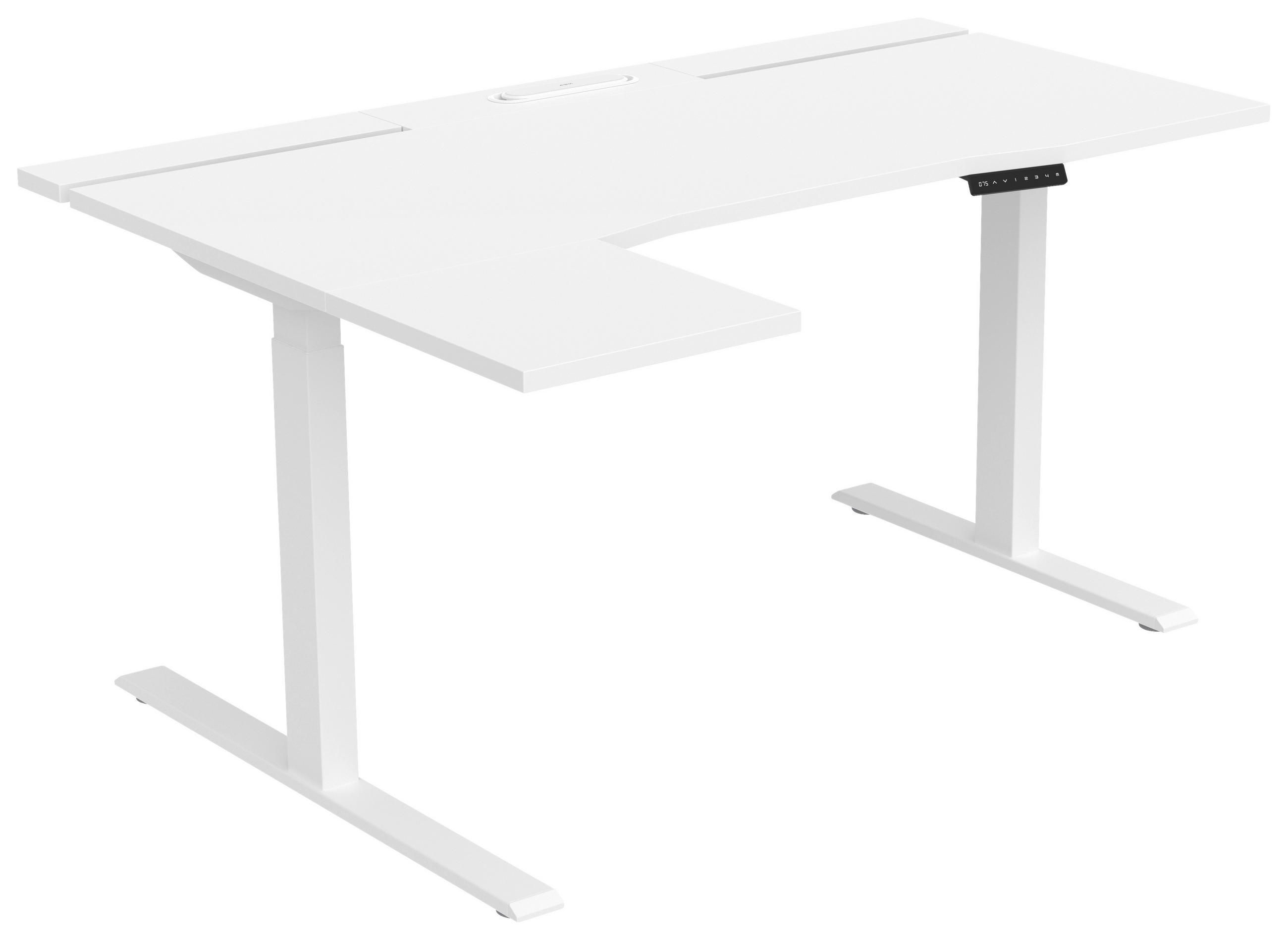 SCHREIBTISCH 150/76/73-118 cm  in Weiß  - Weiß, Design, Holzwerkstoff/Kunststoff (150/76/73-118cm) - Cantus