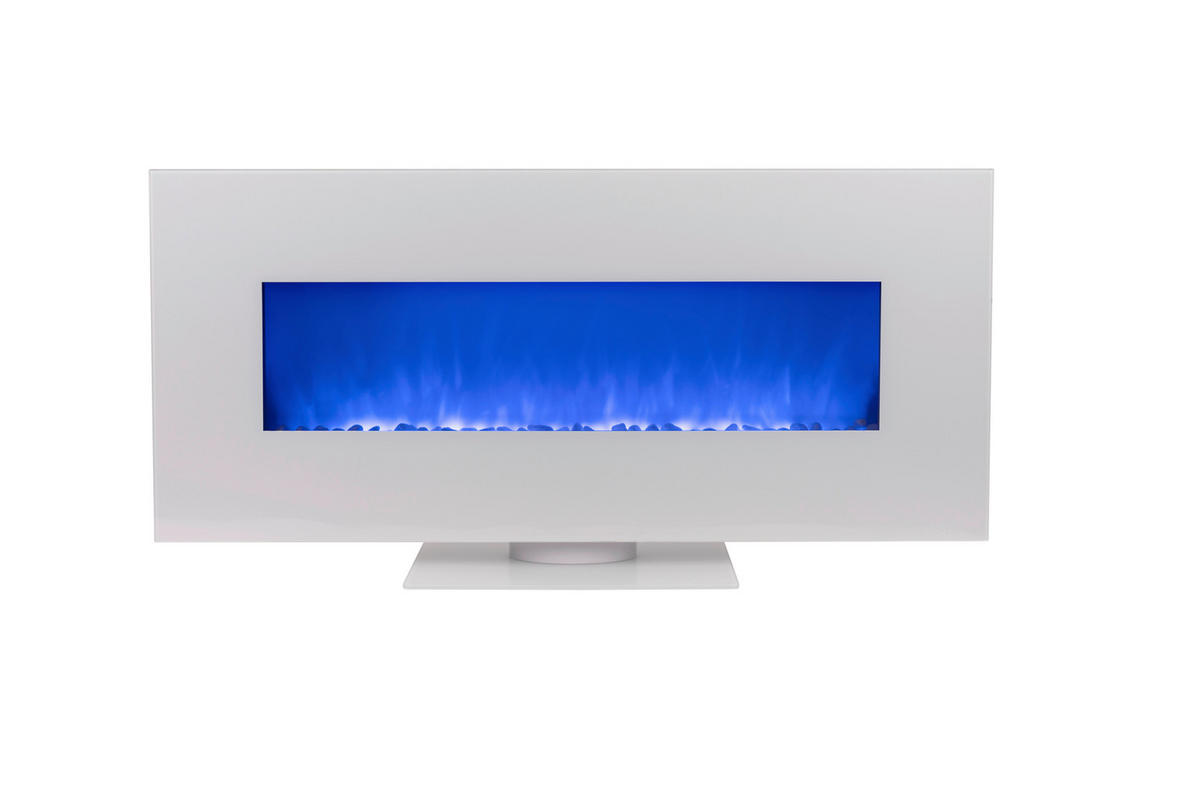 ELEKTROKAMIN - Weiß, Basics, Glas/Metall (128/61/26cm)